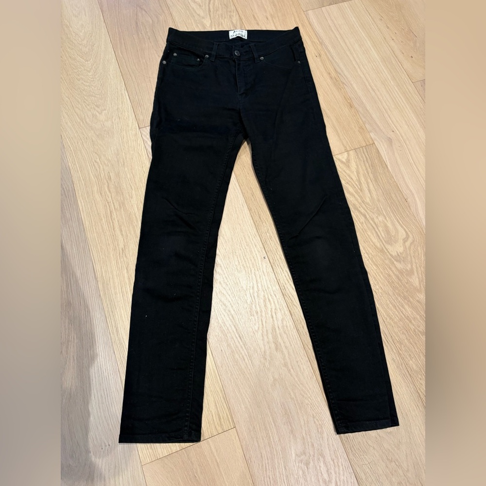 Acne Black Straight Leg Jeans